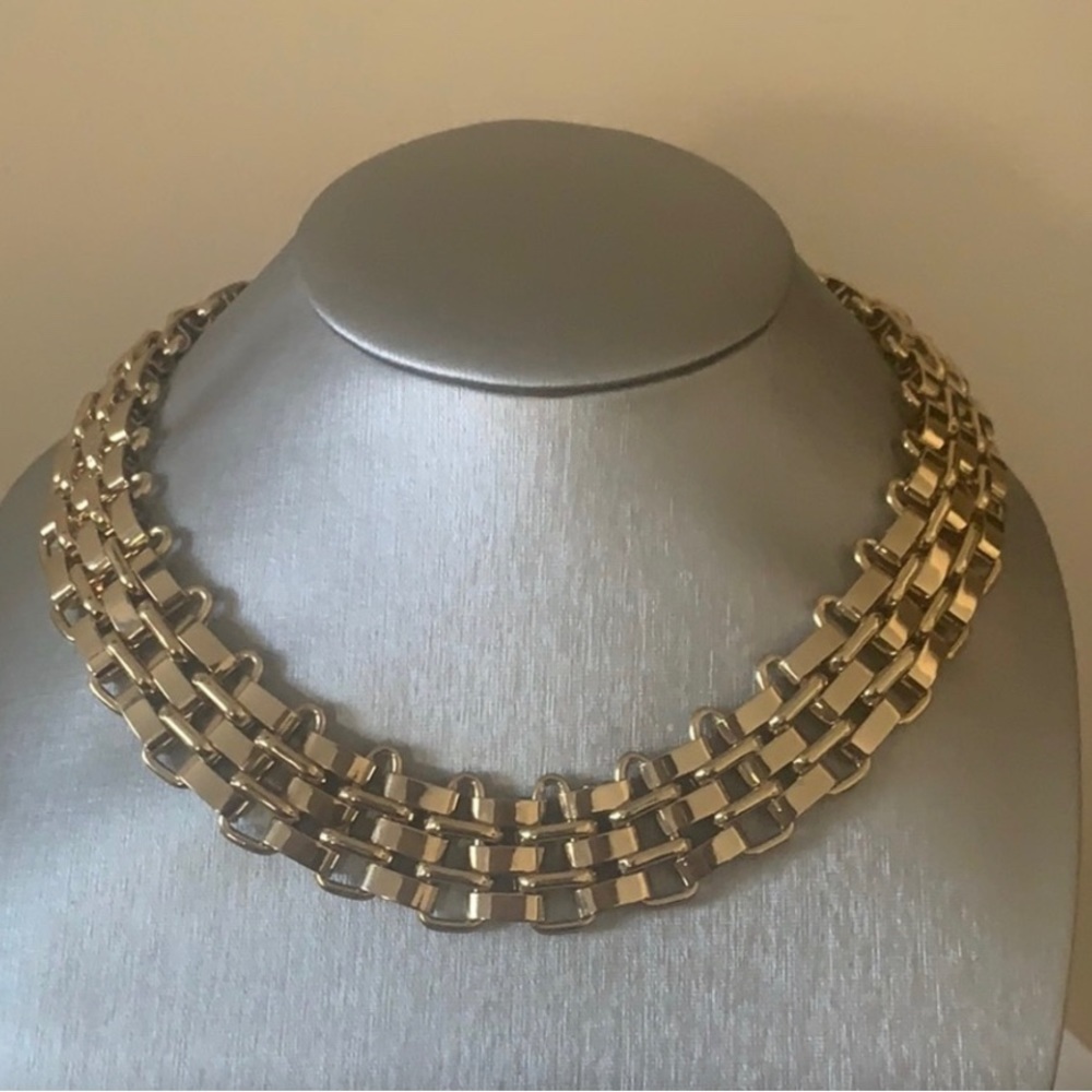 Gold Link Statement Necklace